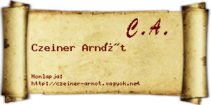 Czeiner Arnót névjegykártya